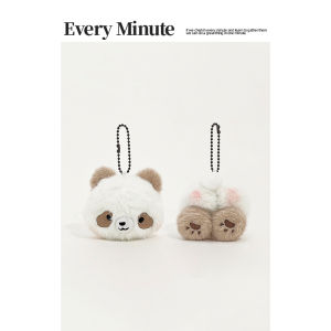 Eminute Maillard Magnetic Giant Panda Plush Doll Schoolbag Pendant Cute Couple Keychain Ornaments