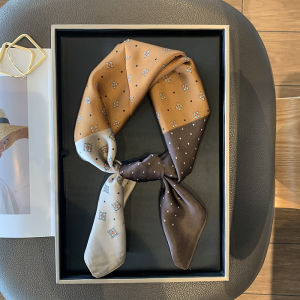 Khăn Choàng Lụa Cổ Điển Mỏng Cho Nữ Mùa Thu Đông Phong Cách Hàn Quốc Đa Năng Khăn Choàng Tiếp Viên Hàng Không