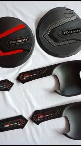Paket Outer Cover Handle Pintu Tank Cover All New Rush GR SPORT 2018 - 2023 Hitam Activo List Merah