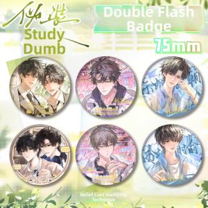 Decorative PE Double Shine 3D Hot Stamping Effect Fandom Pins