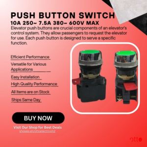 Push Button Switch Green Mark 10A 250~ 7.5A 380~ 600V Max