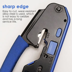 Network Crimping Pliers Multifunctional RJ45 Crystal Head 8P6P Network Tool Tape Stripping And Squeezing Crimping Cables Network Cable Pliers