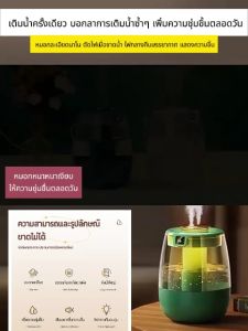 เครื่องทำให้ชื้น 2200ml สามารถเพิ่มน้ํามันหอมระเหยอโรมาเทอราพีที่ละลายน้ําได้ เพิ่มความชื้น ไฟหลากสี เครื่องพ่นไอน้ำ เครื่องพ่นอโรม่า เครื่องพ่นน้ําหอม เครื่องทำความชื้น เครื่องเพิ่มความชื้น เครื่องพ่นน้ำหอมไร้สาย Air Humidifier ที่พนไอน้ำ เครื่องพ่นอโมา