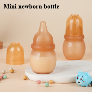 Newborn silicone mini baby bottle baby full silicone soft 60ml imitation breast milk anti-flatulence safety baby bottle