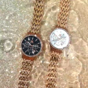 OLEVS Jam Tangan Wanita Anti Air Original Fashion Cewek Korea Terbaru Analog Emas Mawar Women Watch 5582