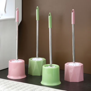 Bộ Bàn Chải Vệ Sinh Nhà Vệ Sinh Cán Dài Để Làm Sạch Phòng Tắm Tại Nhà Không Có Góc Chết Có Thể Gắn Trên Tường Máy Làm Sạch Nhà Vệ Sinh Bàn Chải Nhựa Bền