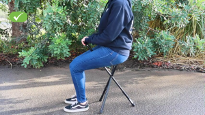 KANBEIO Crutch stool Non-slip walker for the elderly folding portable crutch