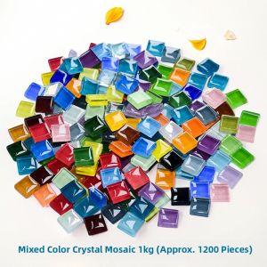 Creative DIY Mosaic Small Particle Stickers Handmade Glass Vase Materials Kindergarten Childrens Craft Stick-On Pads 1200 Pieces