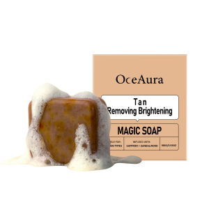Saffron Handmade Soap Bar Brightening Remove Dark Spot Tan Cleansing Bath Soap Hydrate Smooth Skin For Face Body All Skin Types