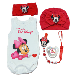 Disney | 5 sets of baby teething rings baby chewable pacifiers Kawaii pacifier clips baby hats baby hair bands baby crawling suits baby