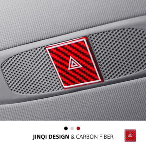 Carbon Fiber Emergency Light Switch Button Sticker for Tesla Model Y/3 Interior Upgrade Accessory Refreshed Version