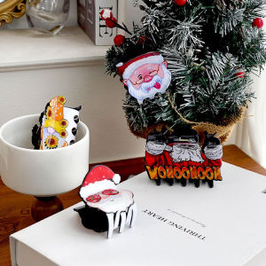 เครื่องประดับผมรูปคริสต์มาสสุดน่ารัก ทรงต่างๆ หลากหลายสไตล์ สำหรับผู้หญิง วัสดุพลาสติก ชุดเครื่องประดับผม