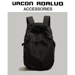 UR Simple Color Block Large Capacity Backpack New 2025 Womens College Student Bookbag High School Junior Backpack Computer Bag