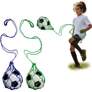 1PC Football Self Trainer Kick Nylon Net Pocket Solid Mesh Soccer Ball Carry Bag Professional Outdoor Sport Basketball Bag