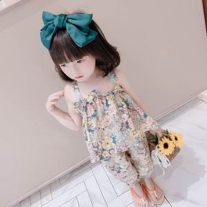 [Local Delivery] Toddler Girls Baby Girl Summer Clothes Crop Tops Flower Shorts Pants Outfits