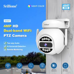 XIAOMI Srihome SH047 4MP 1440P 5G Full Color Dual Light Source Wireless PTZ IP Camera Auto Tracking Security Alarm Baby Monitor