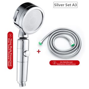 Pressure Boosting Water Saving Adjustable Spray Large Shower Head with Quick Stop Function