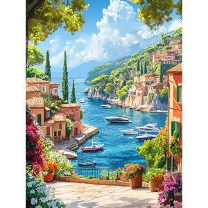 Jigsaw Puzzle for Adults 500/1000/1200/2000PCS Seaside Mountain Scenery Artwork Mindful Game Stress Relief Decor Gift