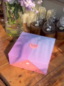 Gradient Gift Box Ins Birthday Valentine High-end Package Present Colourful LED Light Gift Bag