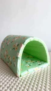 Green Garden Blossoms | LARGE Hoppy Hideaway Tunnel | No Furries Delights | Cozy Hideout & Play Tunnel for Small Animals