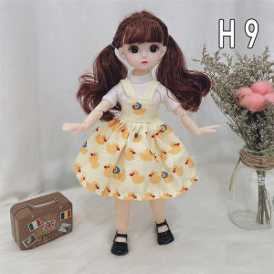 30cm 1/6 BJD Anime Dolls with Fashion Full Set Clothes 23 Joints DIY Dress Up Holiday Birthday Gifts Toy for Children Girls