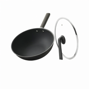 CookerBene | Pure Titanium Uncoated Non-stick Deep Flat-bottom Wok