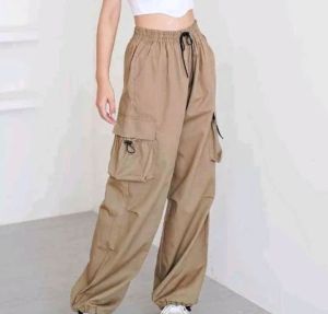 Loose pants cargo perempuan masa kini korean style terbaru