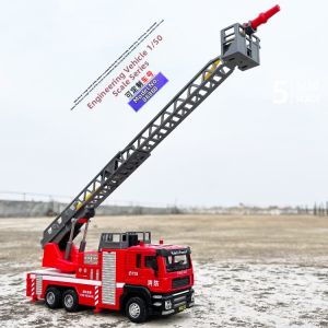 jiaye toys | Water Spraying Sound and Light Toy Fire Truck 1/50 Scale