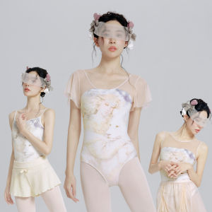 Women Mythic Printed Bodysuit Ballerina Professional Performance Dancewear Girls Backless Swimwear Gym Aerial Yoga Dance Leotard