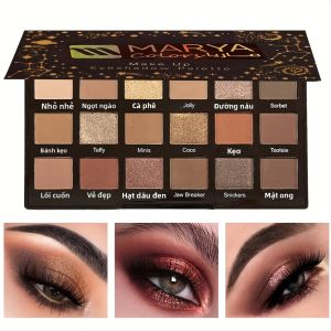 18 Màu Matte Eyeshadow Palette Mỹ Phẩm Nữ Độ Bão Hòa Thấp Khói Phấn Mắt Pallet Lấp Lánh Hoàn Thiện Kích Thước Đầy Đủ Làm Đẹp Sức Khỏe