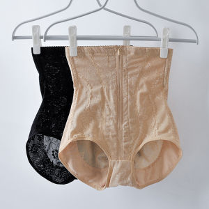กางเกงในเก็บหน้าท้องเอวสูงแบบมีซิปสำหรับผู้หญิงรัดรูปเก็บพุงหลังคลอดกระชับสัดส่วนรัดเอวยกสะโพกกระชับสัดส่วน