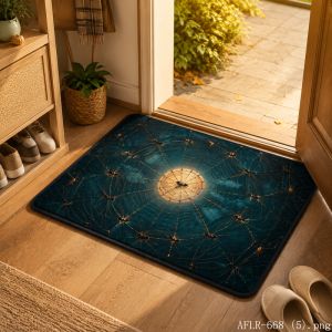 VIKAMA Halloween Entrance Hall Carpet Soft Plush Entrance Mat Anti-Slip Bathroom Door Mat Home Decoration