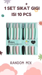 Sikat gigi Dewasa Pastel Isi 10pcs sikat gigi Lembut Model Korea AT29