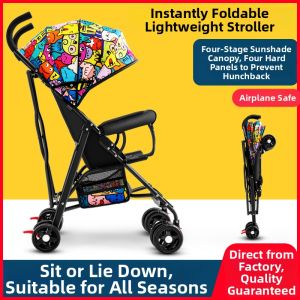 BONINGYU | Compact Lightweight Adjustable Foldable Baby Stroller
