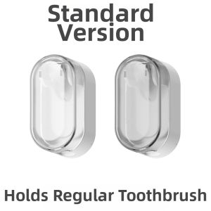 Dust-proof Toothbrush and Cup Holder Simple Wall Mounted Electric Toothbrush Organizer