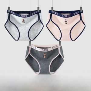 JIAZINI | Antibacterial Pure Cotton Underwear High Slit Thin Design For Women Summer Sports Briefs Student Comfortable Breathable Panties