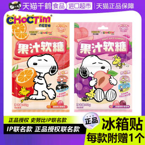 Snoopy Juicy Fruit Gummy Candy Cute Fridge Magnet Collaborative IP Childrens Snacks Soft Candy Bar Chinese Manufacturer