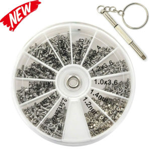 600Pcs Eyeglass Repair Kit Glasses Screws Nuts Assortment Kit 12 Kinds of Repair Tools for Glasses Sunglasses Watch Spectacles
