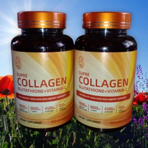 GLUTATHIONE 18000mg COLLAGEN 4500mg +VITAMIN C 9000mg 60 Capsules FOR HEALTHY SKINHAIRNAILS&JOINT SUPPORT