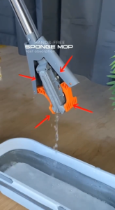 Goldstar Floor Mop Self-Squeezing PVA Mop with Groove Design for Efficient Cleaning Heavy Duty Floor Cleaning Tool for Bathroom and Kitchen