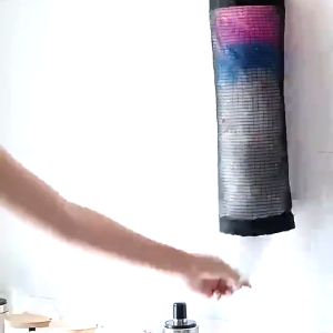 Organizer Hanging Kitchen Garbage Rubbish Beg Mesh Storage Plastic Bag DIspenser Bag Holder 垃圾袋收纳袋