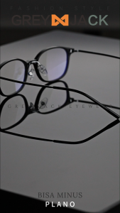 Grey Jack Kacamata Antiradiasi Blueray TR+ALLOY Model Kotak Ringan Stylish Pria Wanita Bisa Lensa Minus Antiradiasi Blueray Bluecromic 2685