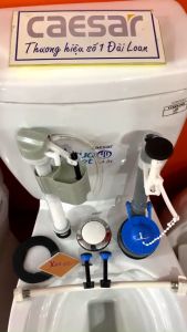 Xả bàn cầu Caesar 1 nhấn chính hãng KAG-XBC13 bộ ruột két nước 2 khối CT1325-CT1338 xả nhấn êm siêu bền hiệu suất sử dụng tốt