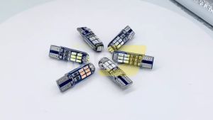 2pcs Waterproof Silicone T10 Led Bulb Park Light Car Dome Light W5W 194 168 15SMD 4014 Side Wedge Replacement Car Interior Light License Plate Clearance Indicator Reading Lights