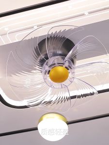 RHPOA Starry Sky Intelligent Frequency Conversion LEDCeiling Fan Light 360°Rotation Bedroom FanLight