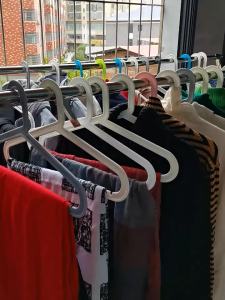 EUNICE 10/30Pcs Seamless No Trace Heavy Duty Plastic Clothes Hanger Non Slip Anti Fall Windproof Groove Hook Wardrobe Closet Organizer无痕衣架