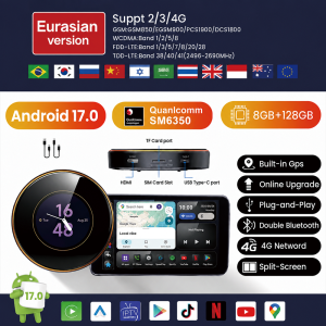 CarRocket CarPlay Ai Box Android 17 Wireless Android Auto Video Adapter SM6350 5G LTE Support Citroёn Youtube/Netflix Plug&Play