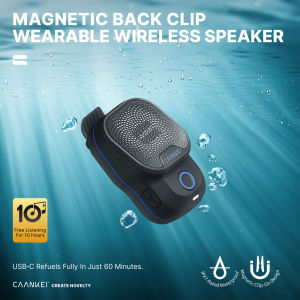 Portable Bluetooth Speaker IPX7 Waterproof Speakers Wearable Sports Clip-on Mini Sound Box For Music/Call Microphone Speaker