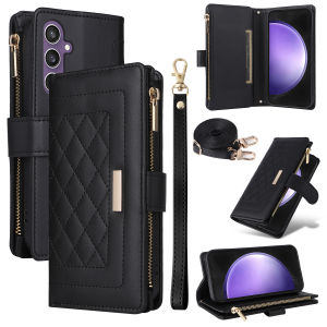 szhaiyu | Leather Wallet Case For Samsung Galaxy S26 S25 S24 S23 S22 S21 Ultra Plus Edge FE A57 A27 A56 A36 A55 A35 Lanyard Crossbody