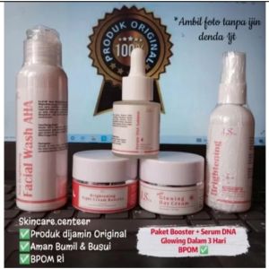 PROMO//LS SKINCARE PEKET DAPAT 5 PCSPAKET BOOSTER + SERUM DNA SALMON/RETINOL BPOM